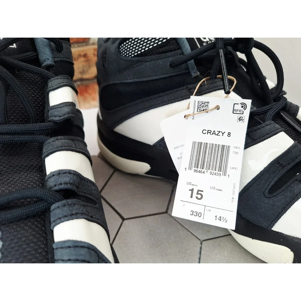 2023 Adidas Crazy 8 Kobe Bryant Core Black Cloud White Men Size 15 IF2448 Rare
